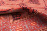 Pile Of Red Antique Turkish Smyrna Area Rug 70930 by Nazmiyal Antique Rugs