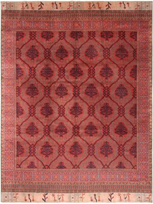Red Antique Turkish Smyrna Area Rug 70930 by Nazmiyal Antique Rugs