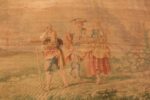 Scene Of Antique Italian Painted Canvas Textile 3096 by Nazmiyal Antique Rugs