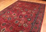 Side Of Vase Design Vintage Persian Tabriz Rug 70933 by Nazmiyal Antique Rugs