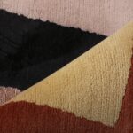 Texture Of Geometric Brown Background Mid Century Modern Rug 60748 by Nazmiyal Antique Rugs