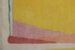 Texture Of Square Yellow Abstract Mid Century Modern Rug 60766 by Nazmiyal Antique Rugs