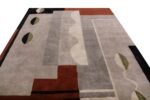 Top Of Earthy Tones Mid Century Modern Rug 60746 by Nazmiyal Antique Rugs