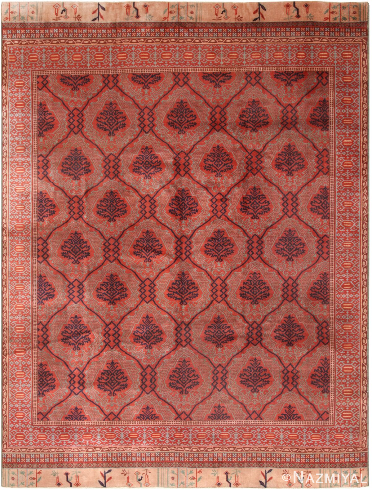 Antique Turkish Smyrna Area Rug 70929 by Nazmiyal Antique Rugs