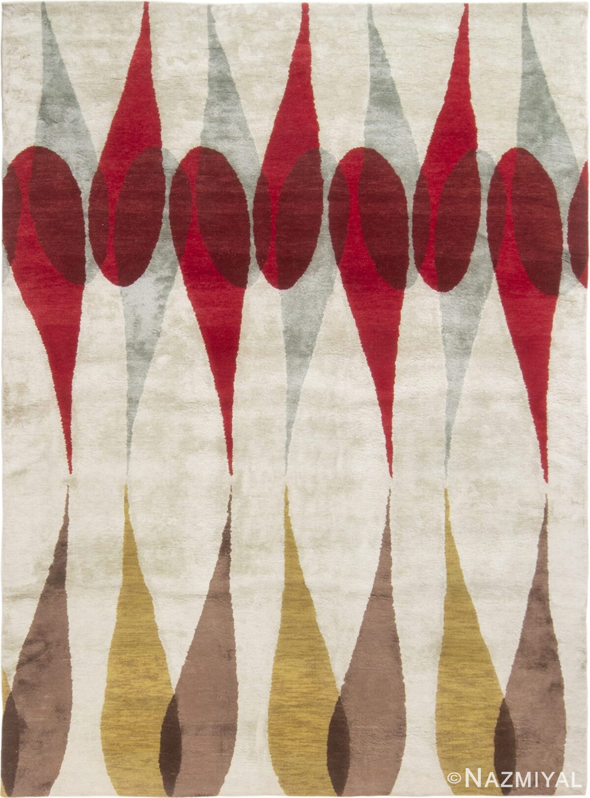 Colorful Abstract Mid Century Modern 60752 by Nazmiyal Antique Rugs