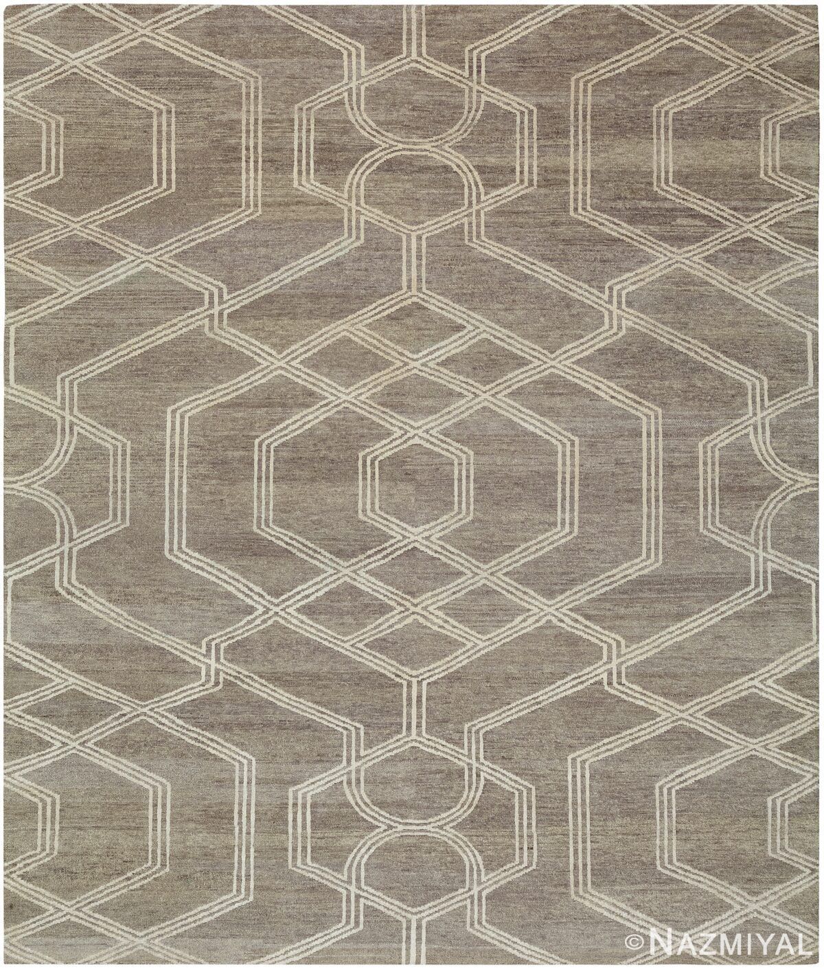 Decorative Geometric Grey Modern Boutique Rug 60731 by Nazmiyal Antique Rugs