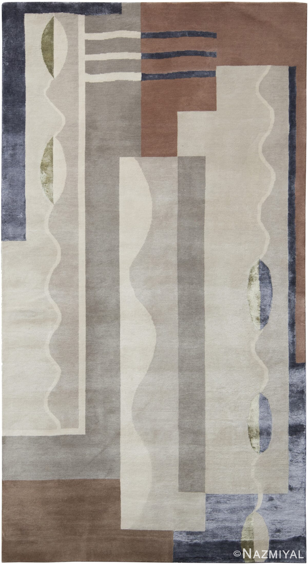 Decorative Grey Mid Century Modern Rug 60764 by Nazmiyal Antique Rugs