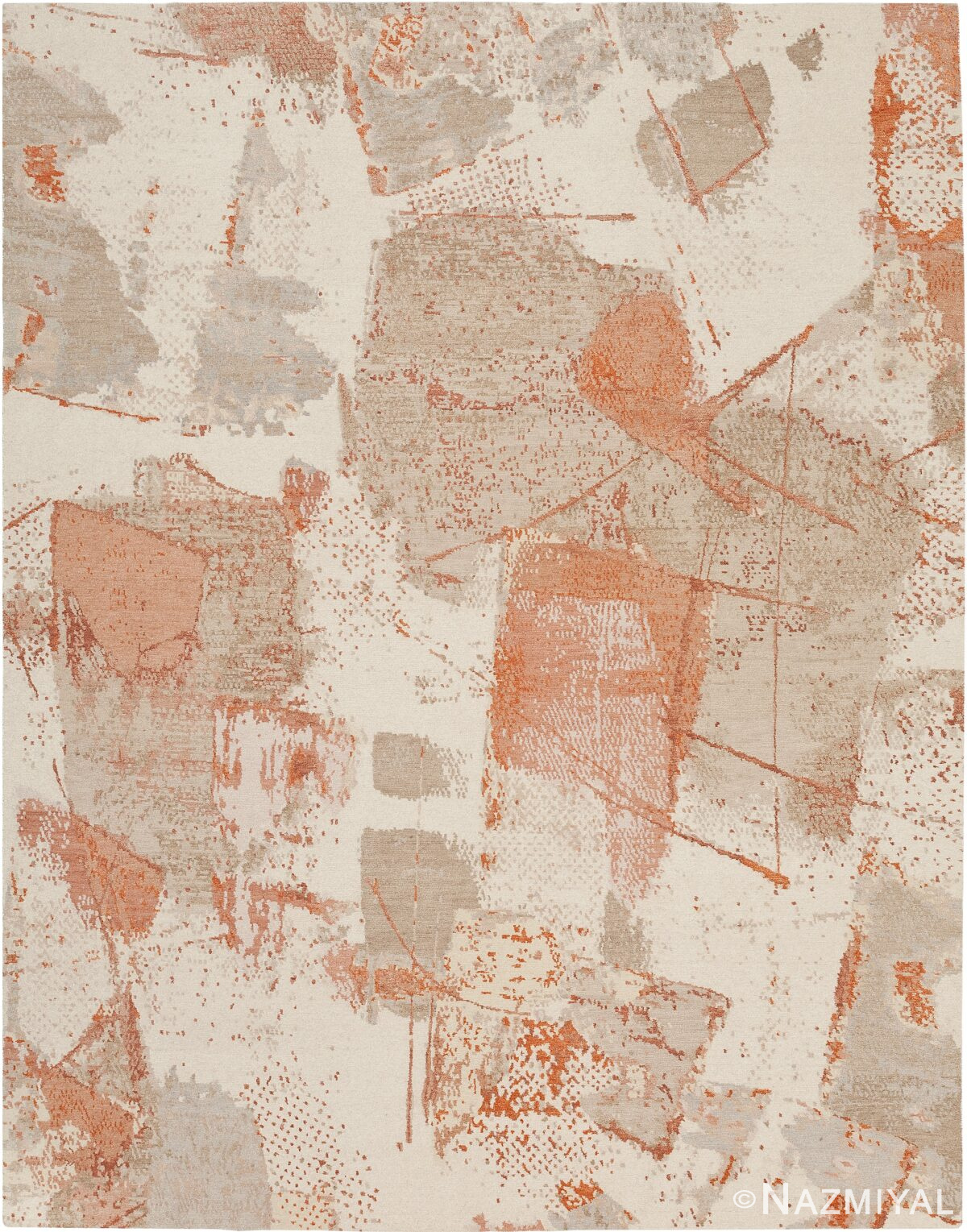 Light Orange Modern Boutique Area Rug 60729 by Nazmiyal Antique Rugs