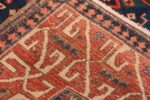 Weave Of Blue Background Antique Persian Heriz Rug 70934 by Nazmiyal Antique Rugs