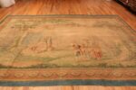 Whole View Of Antique Italian Painted Canvas Textile 3096 by Nazmiyal Antique Rugs