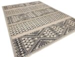 Whole View Of Beige Charcoal Geometric Modern Boutique Area Rug 60741 by Nazmiyal Antique Rugs