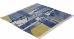 Whole View Of Blue Yellow Geometric Mid Century Modern Rug 60757 by Nazmiyal Antique Rugs