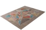 Whole View Of Triangle Design Mid Century Modern Area Rug 60758 by Nazmiyal Antique Rugs