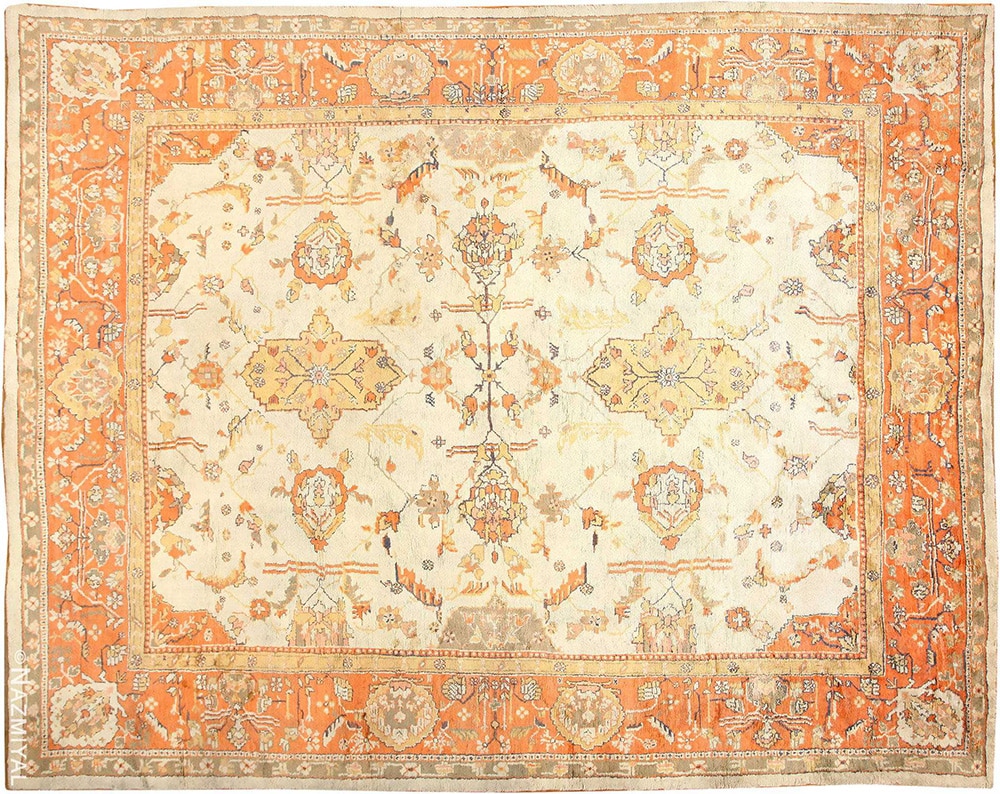 Antique Turkish Oushak 12 x 15 Size Area Rug by Nazmiyal Antique Rugs