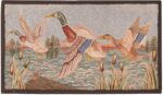 Antique Mallard Design American Hooked Rug 70982 by Nazmiyal Antique Rugs