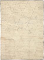 Beige Brown Geometric Modern Moroccan Rug 60776 by Nazmiyal Antique Rugs