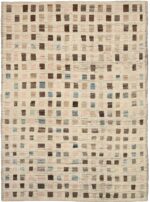 Beige Brown Square Modern Moroccan Rug 60783 by Nazmiyal Antique Rugs