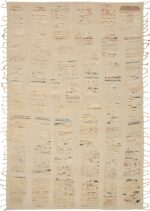 Beige Colorful Modern Distressed Rug 60819 by Nazmiyal Antique Rugs