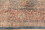 Border Of Blue Antique Persian Kerman Rug 50077 by Nazmiyal Antique Rugs