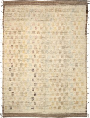 Brown Beige Light Beige Modern Distressed Rug 60788 by Nazmiyal Antique Rugs