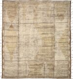 Brown Geometric Modern distressed Rug 60789 by Nazmiyal Antique Rugs