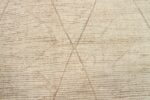 Close Up Of Beige Brown Geometric Modern Moroccan Rug 60776 by Nazmiyal Antique Rugs