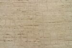 Close Up Of Beige Geometric Modern Distressed Rug 60797 by Nazmiyal Antique Rugs