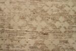 Close Up Of Brown Flower Geometric Modern Distressed Rug 60817 by Nazmiyal Antique Rugs