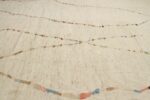 Close Up Of Champagne Geometric Modern Distressed Rug 60804 by Nazmiyal Antique Rugs