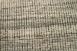 Close Up Of Charcoal Beige Textured Modern Distressed Rug 60818 by Nazmiyal Antique Rugs