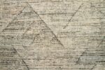 Close Up Of Charcoal Geometric Modern Distressed Rug 60794 by Nazmiyal Antique Rugs