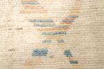 Close Up Of Cream Geometric Modern Distressed Rug 60790 by Nazmiyal Antique Rugs