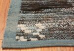 Corner Of Large Blue Grey Modern Moroccan Style Rug 60335 by Nazmiyal Antique Rugs