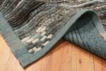 Corner Details Of Large Blue Grey Modern Moroccan Style Rug 60335 by Nazmiyal Antique Rugs