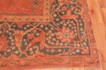 Corner Of Large Coral Antique Turkish Oushak Area Rug 70876 by Nazmiyal Antique Rugs
