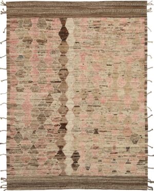 Dark Brown Orange Geometric Modern Distressed Rug 60834 by Nazmiyal Antique Rugs