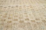 Detail Of Brown Beige Light Beige Modern Distressed Rug 60788 by Nazmiyal Antique Rugs