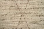 Detail Of Brown Cream Geometric Modern Distressed Rug 60792 by Nazmiyal Antique Rugs