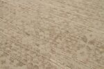 Detail Of Brown Flower Geometric Modern Distressed Rug 60817 by Nazmiyal Antique Rugs