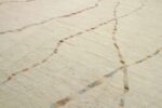 Detail Of Champagne Geometric Modern Distressed Rug 60804 by Nazmiyal Antique Rugs