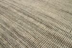 Detail Of Charcoal Beige Textured Modern Distressed Rug 60818 by Nazmiyal Antique Rugs