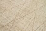 Detail Of Cream Brown Geometric Modern Moroccan Rug 60780 by Nazmiyal Antique Rugs