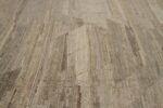Detail Of Dark Brown Beige Color Geometric Modern Distressed Rug 60830 by Nazmiyal Antique Rugs