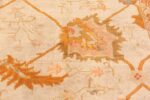 Detail Of Ivory Arts And Crafts Antique Turkish Oushak Rug 70878 by Nazmiyal Antique Rugs