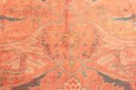 Detail Of Large Coral Antique Turkish Oushak Area Rug 70876 by Nazmiyal Antique Rugs