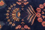 Detail Of Oversized Navy Blue Antique Indian Area Rug 70880 by Nazmiyal Antique Rugs
