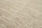 Details Of Beige Brown Color Textured Modern Distressed Rug 60826 by Nazmiyal Antique Rugs