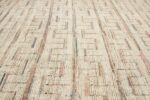 Details Of Beige Brown Geometric Modern Distressed Rug 60799 by Nazmiyal Antique Rugs