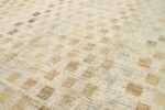Details Of Brown Beige Light Beige Modern Distressed Rug 60788 by Nazmiyal Antique Rugs