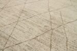 Details Of Brown Cream Geometric Modern Distressed Rug 60792 by Nazmiyal Antique Rugs